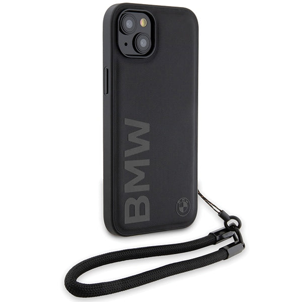 Ovitek za Apple iPhone 15 Plus, BMW, Signature Wordmark Cord, Črn