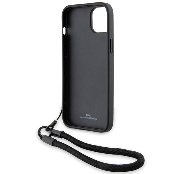 Ovitek za Apple iPhone 15 Plus, BMW, Signature Wordmark Cord, Črn