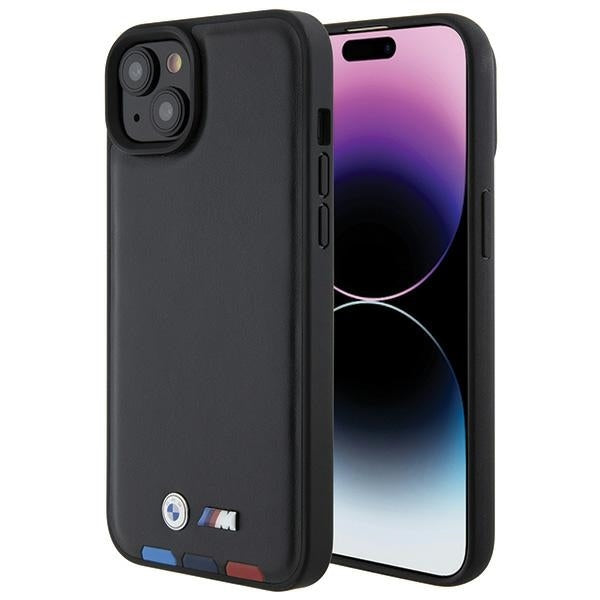 Ovitek za Apple iPhone 15 Plus, BMW, Stamp Tricolor, Črn