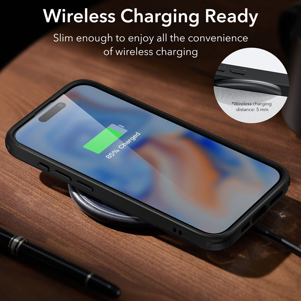 Ovitek za Apple iPhone 15 Plus, ESR, Air Shield Boost Kickstand, črn