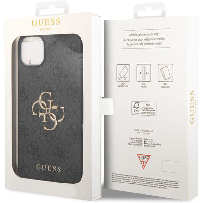 Ovitek za Apple iPhone 15 Plus, Guess, 4G Big Logo, Siva