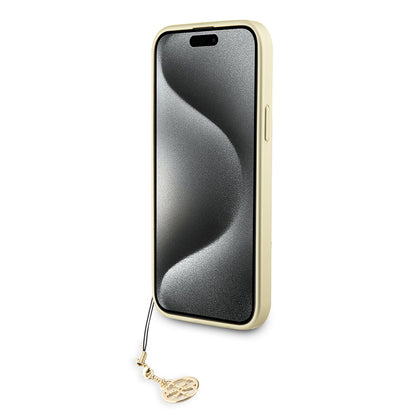 Ovitek za Apple iPhone 15 Plus, Guess, 4G Charm, Siva