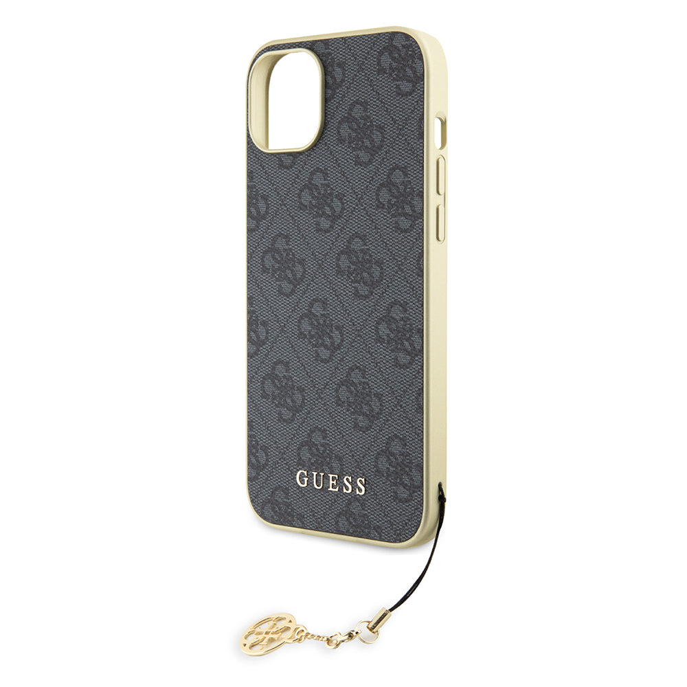 Ovitek za Apple iPhone 15 Plus, Guess, 4G Charm, Siva