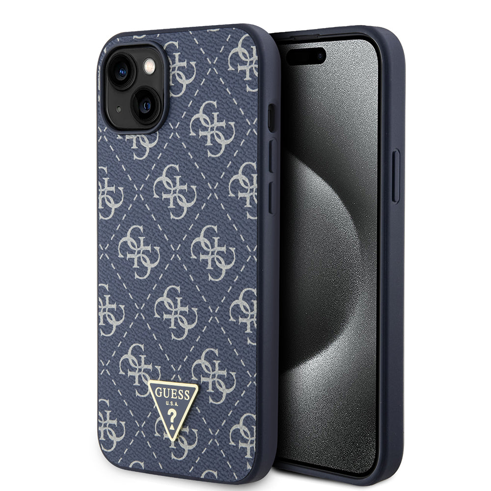Ovitek za Apple iPhone 15 Plus, Guess, 4G Triangle Logo, Modra