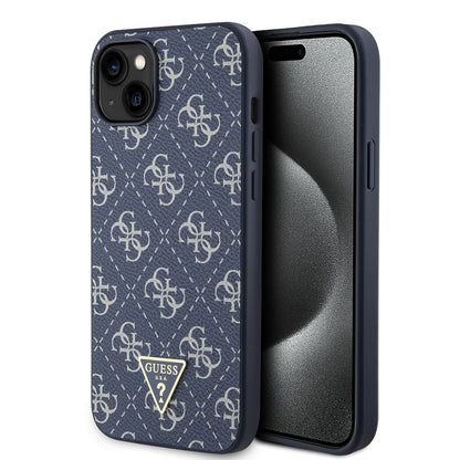 Ovitek za Apple iPhone 15 Plus, Guess, 4G Triangle Logo, Modra