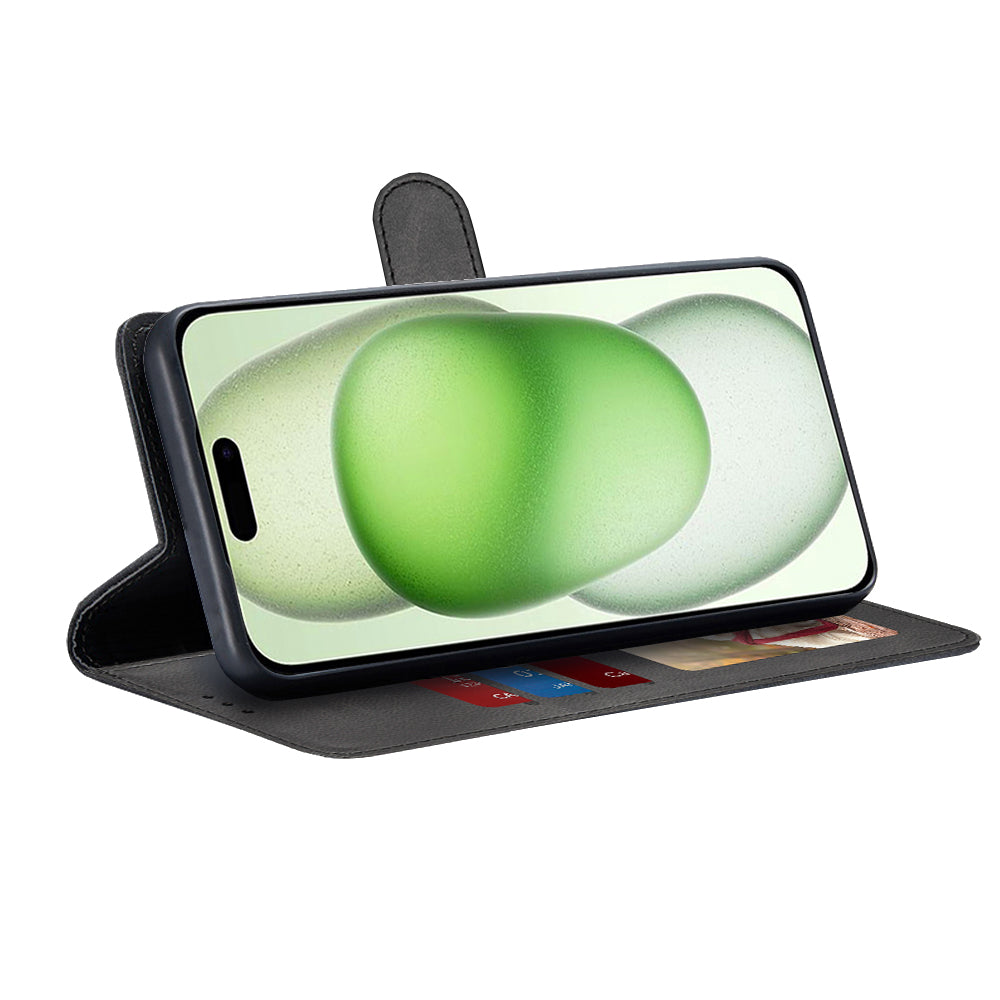 Ovitek za Apple iPhone 15 Plus, Techsuit, Diary Book, Črn