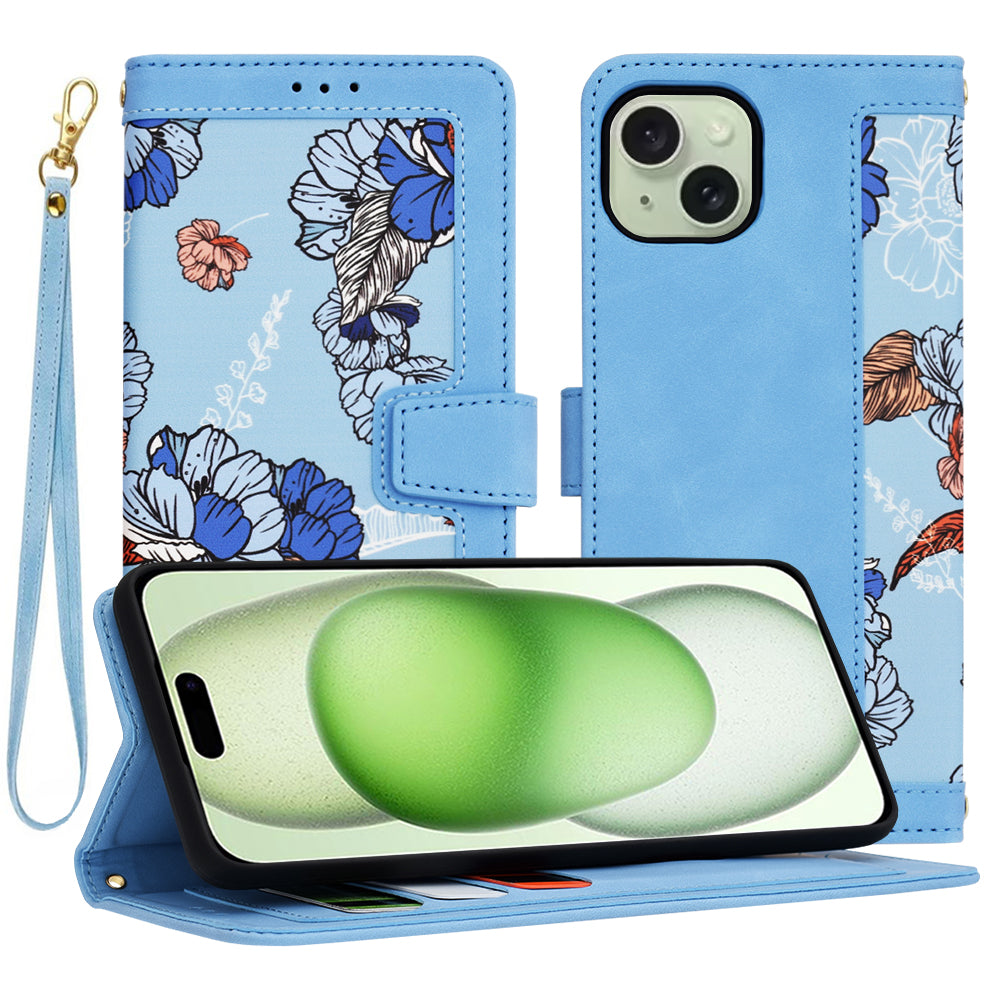 Ovitek za Apple iPhone 15 Plus, Techsuit, FlipCraft, modra