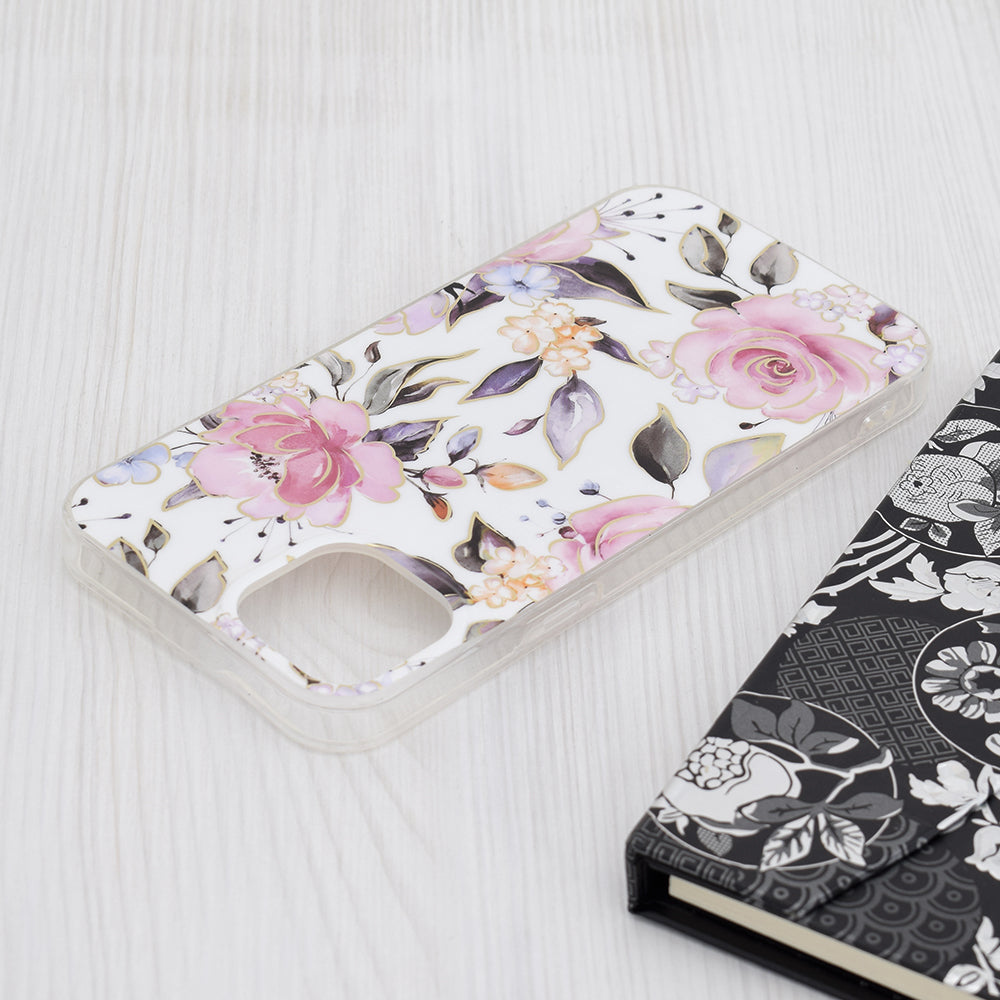 Ovitek za Apple iPhone 15 Plus, Techsuit, Marble, Bela