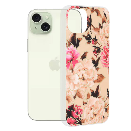Ovitek za Apple iPhone 15 Plus, Techsuit, Marble, Bež