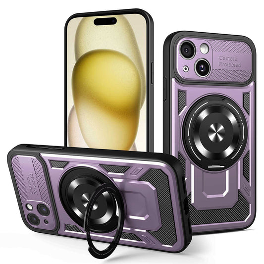 Ovitek za Apple iPhone 15 Plus, Techsuit, RuggedCam, Vijoličen
