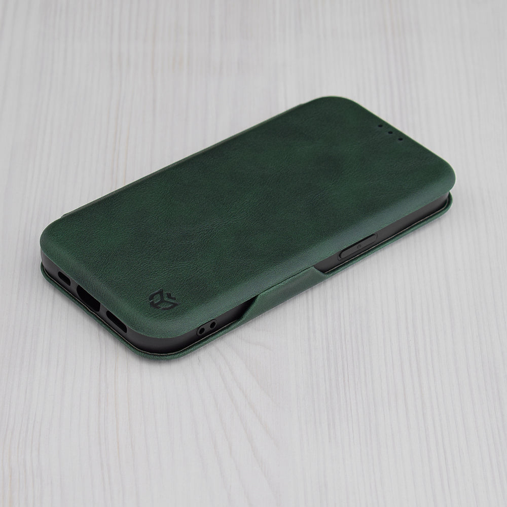 Ovitek za Apple iPhone 15 Plus, Techsuit, Safe Wallet Plus, Zelen