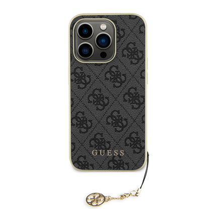 Ovitek za Apple iPhone 15 Pro, Guess, 4G Charm, Siva