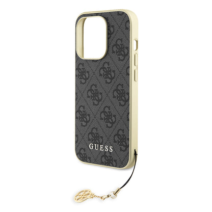 Ovitek za Apple iPhone 15 Pro, Guess, 4G Charm, Siva