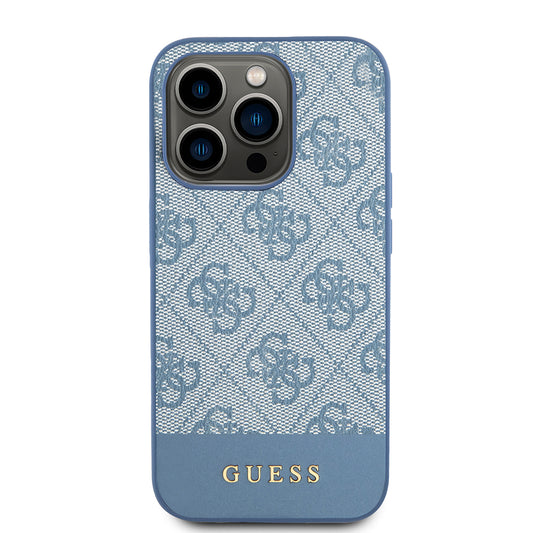 Ovitek za Apple iPhone 15 Pro, Guess, 4G Stripe, Modra