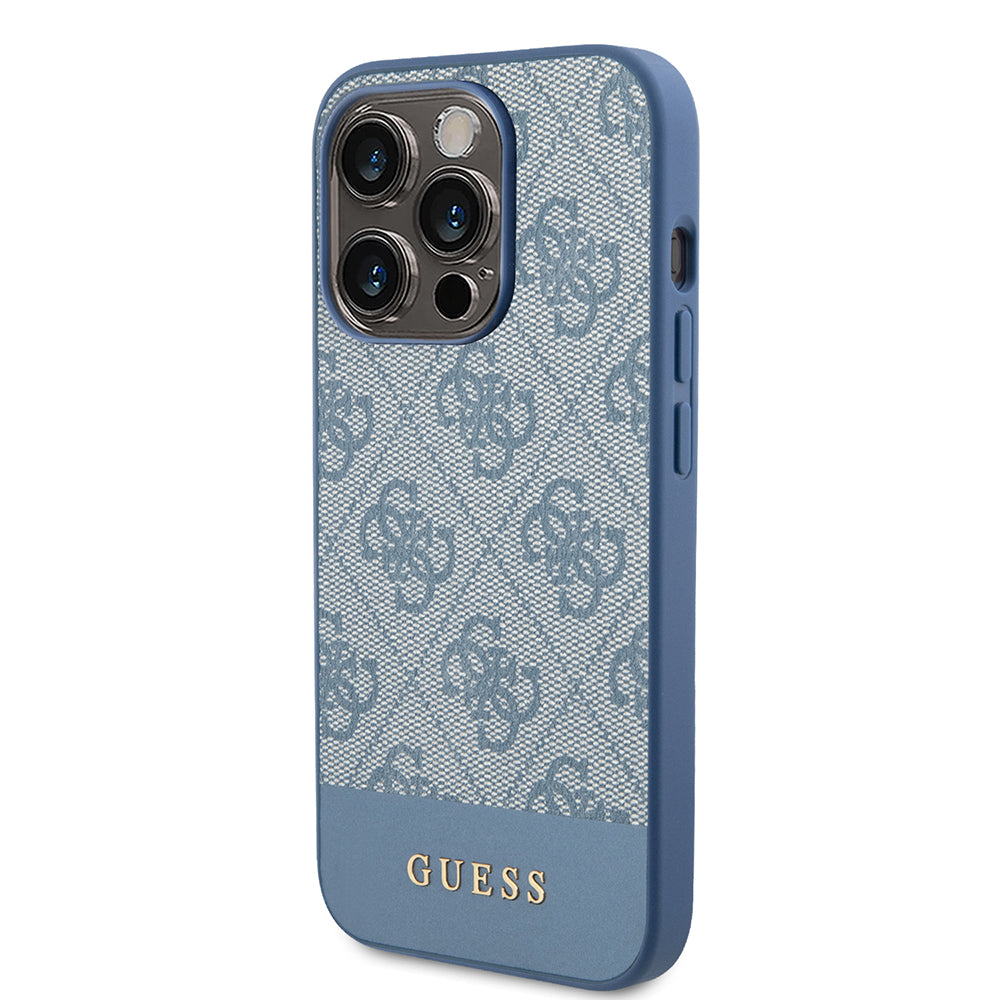 Ovitek za Apple iPhone 15 Pro, Guess, 4G Stripe, Modra