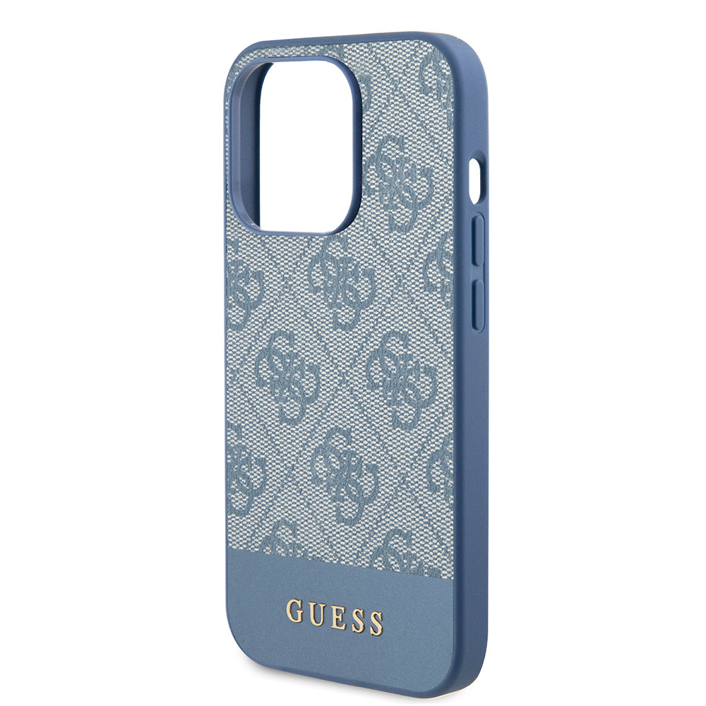 Ovitek za Apple iPhone 15 Pro, Guess, 4G Stripe, Modra