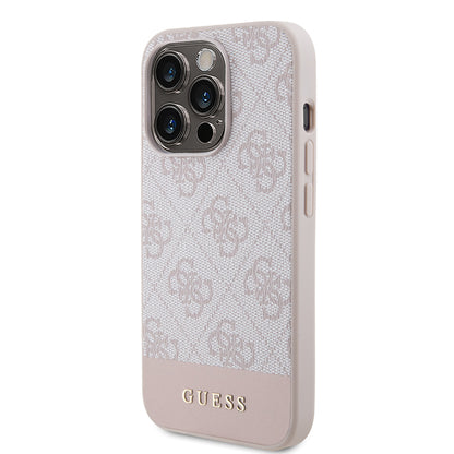 Ovitek za Apple iPhone 15 Pro, Guess, 4G Stripe, Roza
