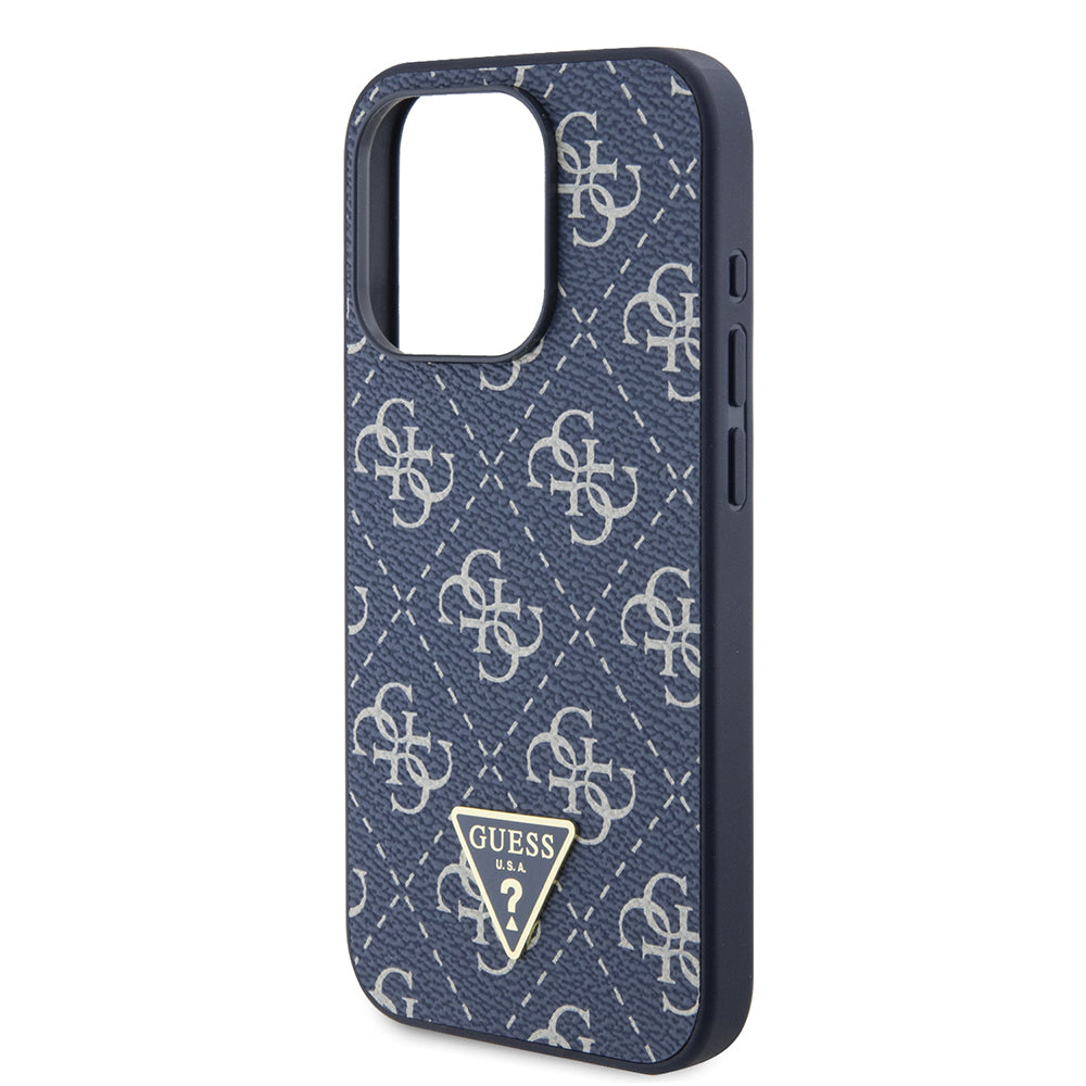 Ovitek za Apple iPhone 15 Pro, Guess, 4G Triangle Logo, Modra