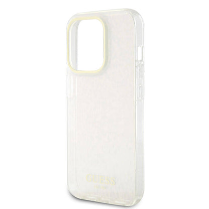 Ovitek za Apple iPhone 15 Pro, Guess, IML Faceted Mirror Disco Iridescent, Roza