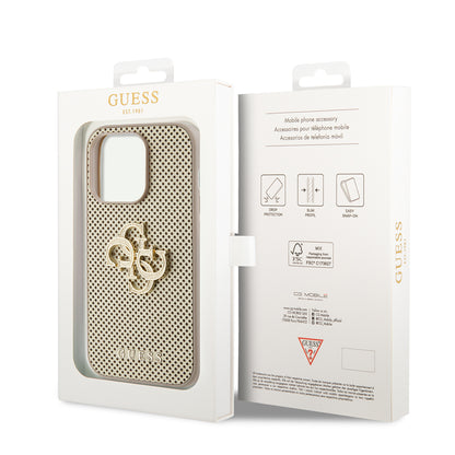 Ovitek za Apple iPhone 15 Pro, Guess, Perforated 4G, Zlat.