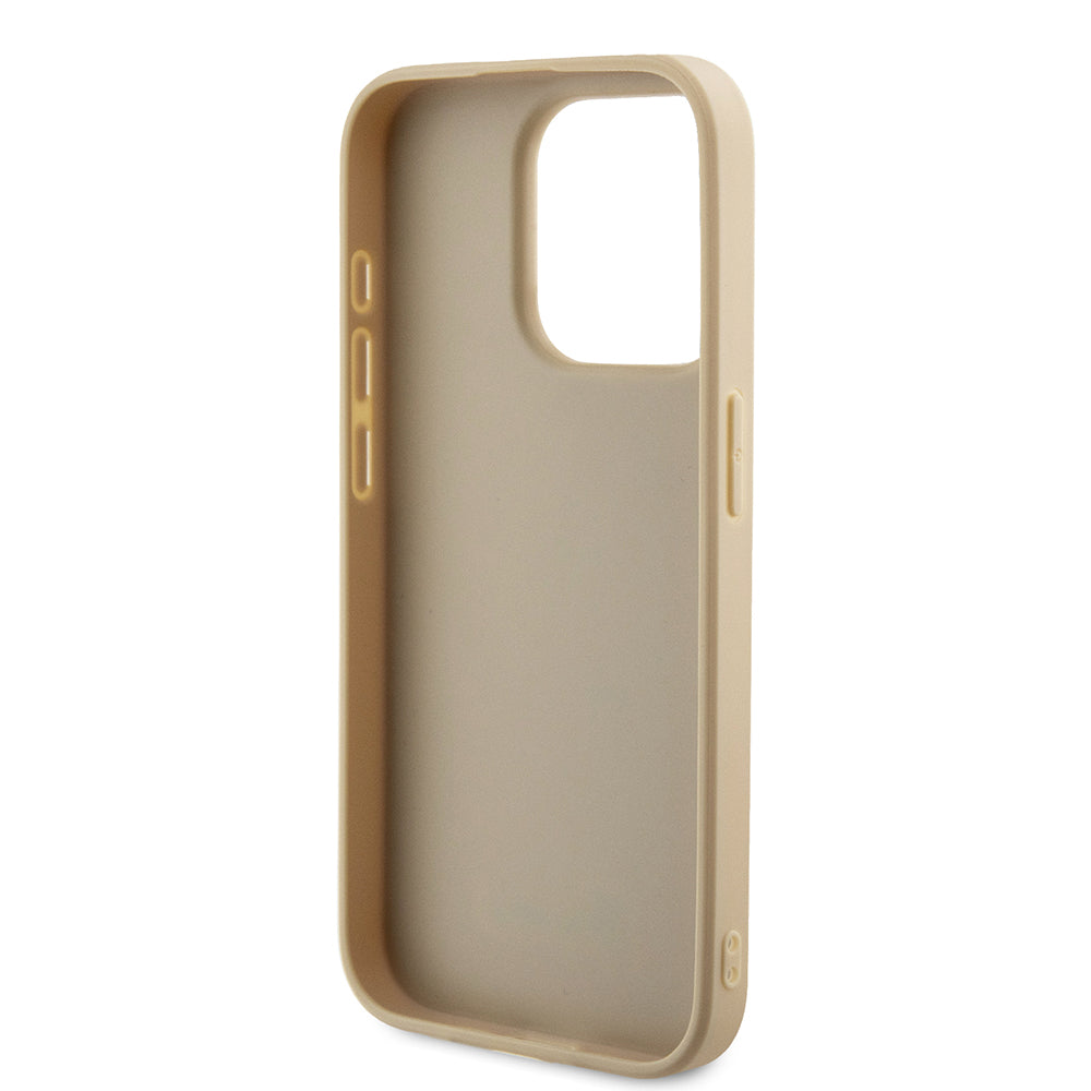 Ovitek za Apple iPhone 15 Pro, Guess, Saffiano Iridescent Script, Zlat