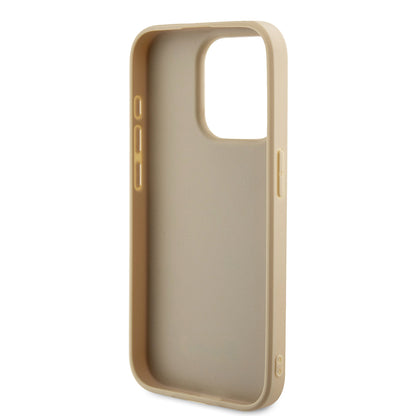Ovitek za Apple iPhone 15 Pro, Guess, Saffiano Iridescent Script, Zlat