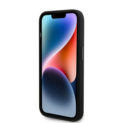 Ovitek za Apple iPhone 15 Pro, Karl Lagerfeld, Silicone Choupette Metal, črn