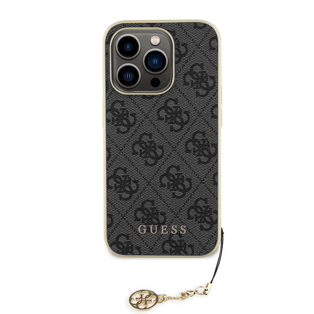 Ovitek za Apple iPhone 15 Pro Max, Guess, 4G Charm, Siva