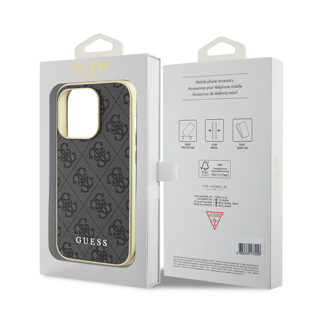 Ovitek za Apple iPhone 15 Pro Max, Guess, 4G Charm, Siva