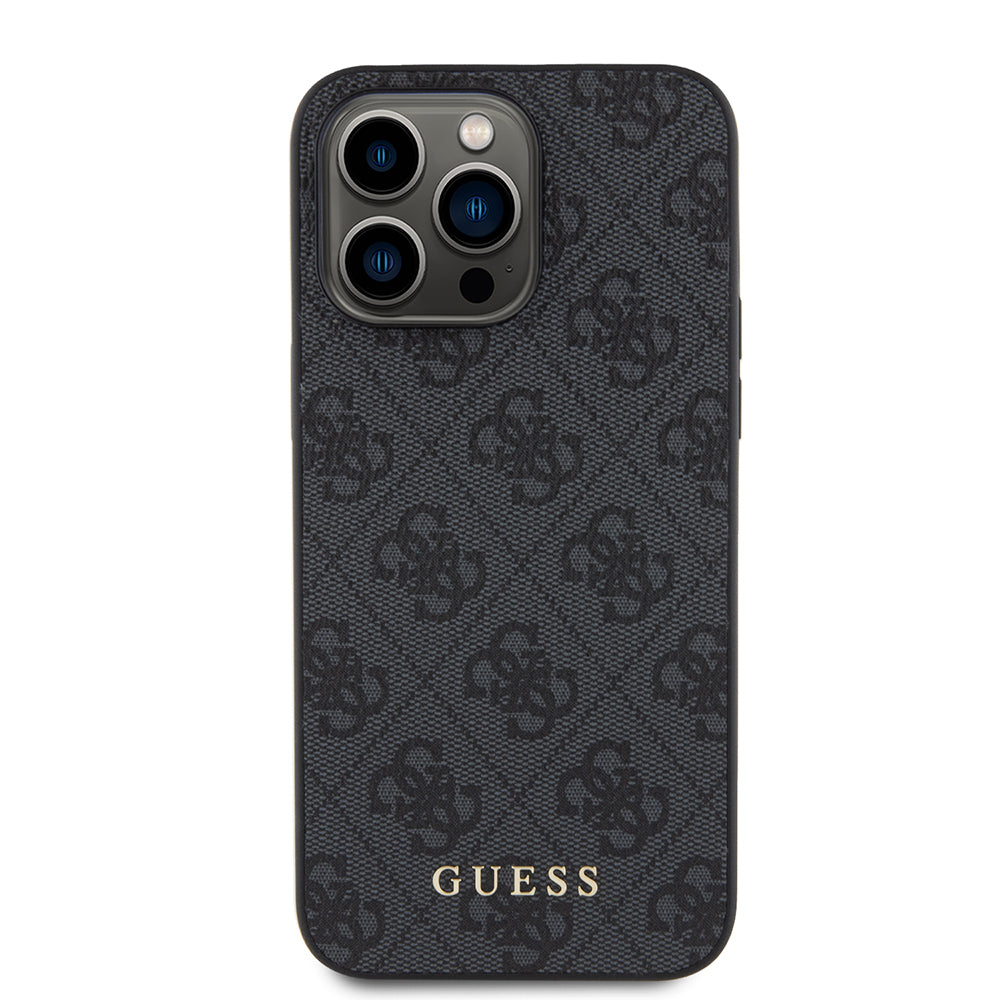 Ovitek za Apple iPhone 15 Pro Max, Guess, 4G Metal Gold Logo, Siv