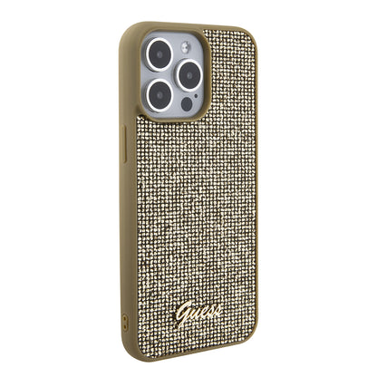 Ovitek za Apple iPhone 15 Pro Max, Guess, Disco Metal Script, Zlat