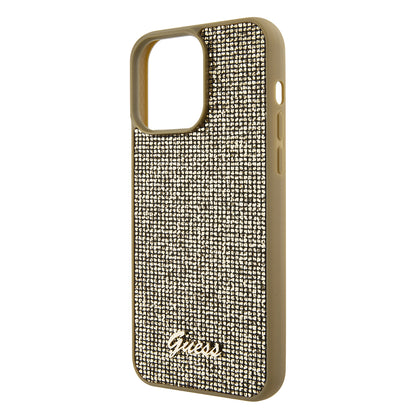 Ovitek za Apple iPhone 15 Pro Max, Guess, Disco Metal Script, Zlat
