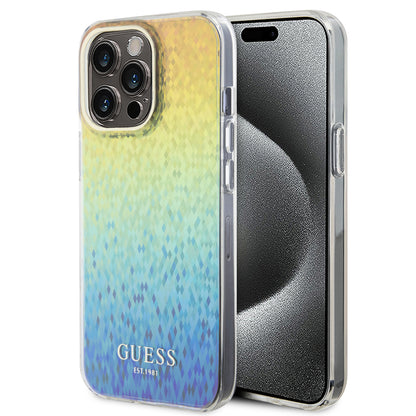Ovitek za Apple iPhone 15 Pro Max, Guess, IML Faceted Mirror Disco Iridescent, Večbarvno