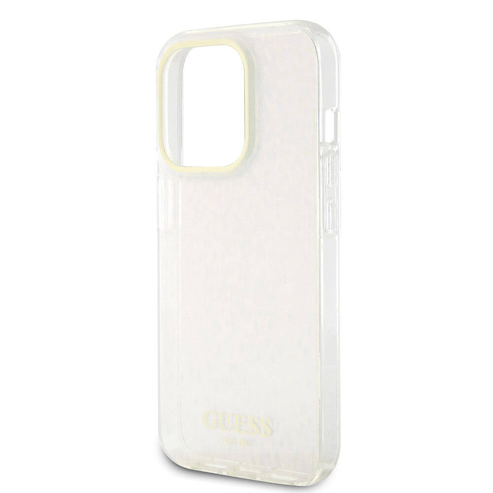 Ovitek za Apple iPhone 15 Pro Max, Guess, IML Faceted Mirror Disco Iridescent, Roza