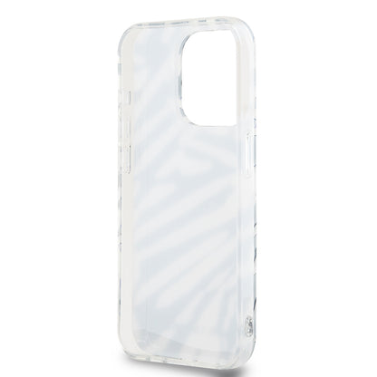 Ovitek za Apple iPhone 15 Pro Max, Karl Lagerfeld, IML Luxury Zebra Pattern with Strap, črn