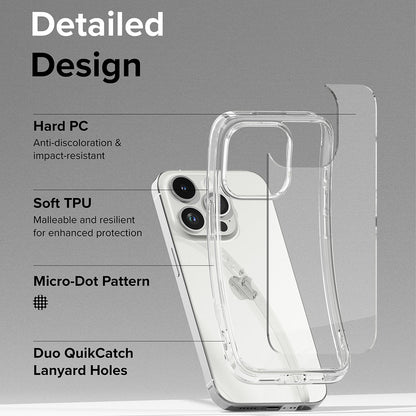 Ovitek za Apple iPhone 15 Pro Max, Ringke, Fusion, Prozoren