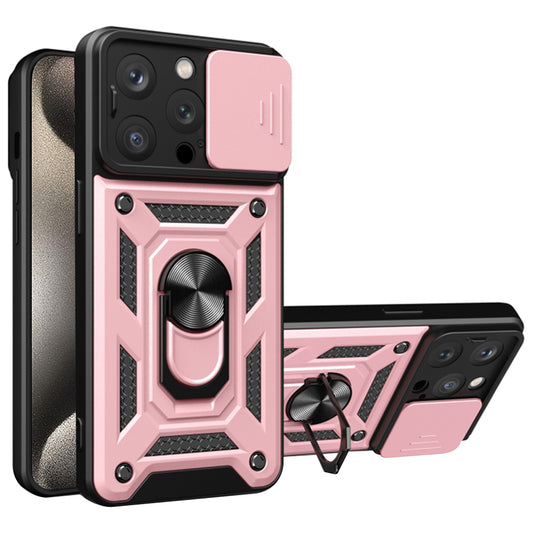 Ovitek za Apple iPhone 15 Pro Max, Techsuit, CamShield, roza