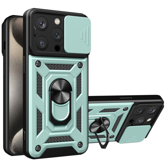 Ovitek za Apple iPhone 15 Pro Max, Techsuit, CamShield, Zelen