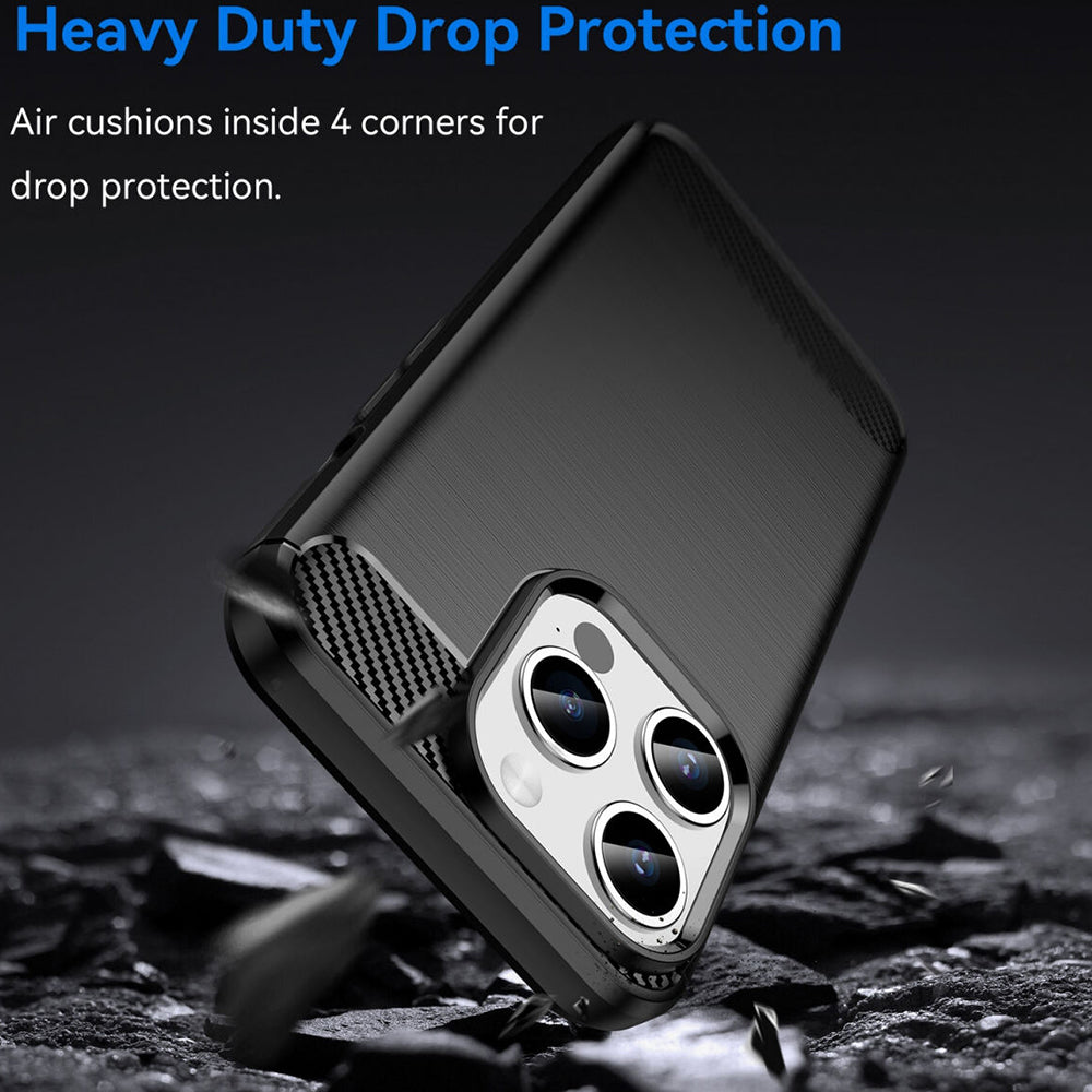 Case for Apple iPhone 15 Pro Max, Techsuit, Carbon, Black