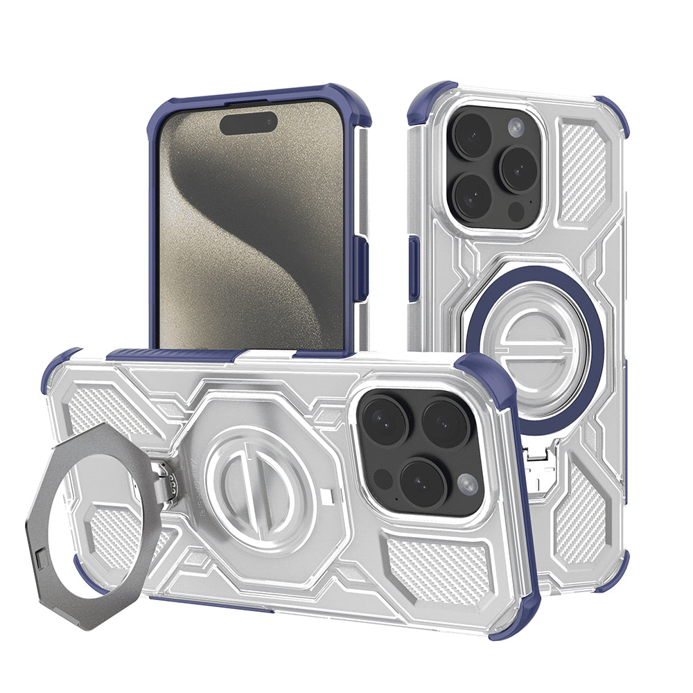 Ovitek za Apple iPhone 15 Pro Max, Techsuit, Carbon Shield Pro, Modra