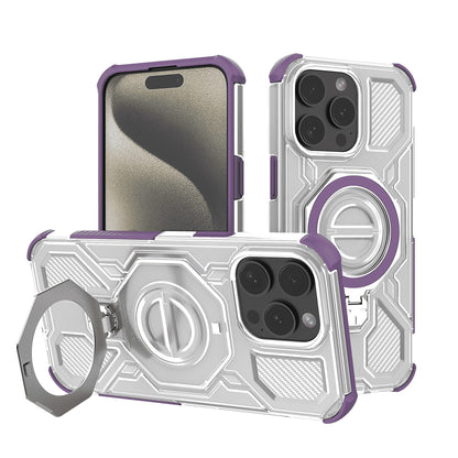 Ovitek za Apple iPhone 15 Pro Max, Techsuit, Carbon Shield Pro, Vijoličen