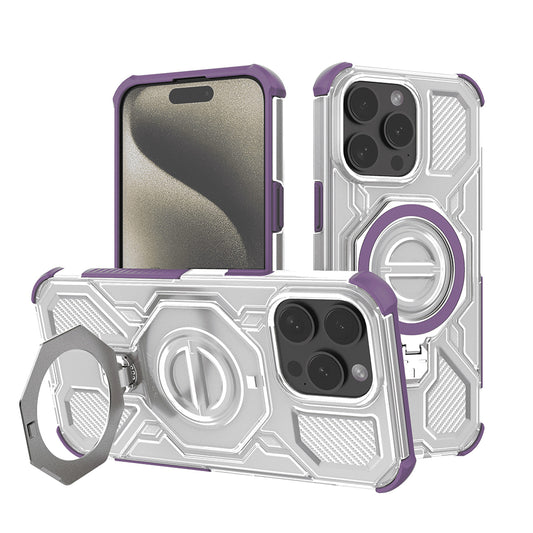 Ovitek za Apple iPhone 15 Pro Max, Techsuit, Carbon Shield Pro, Vijoličen