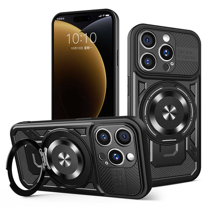 Ovitek za Apple iPhone 15 Pro Max, Techsuit, RuggedCam, Črn
