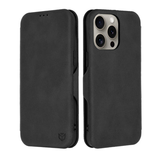 Ovitek za Apple iPhone 15 Pro Max, Techsuit, Safe Wallet Plus, Črn