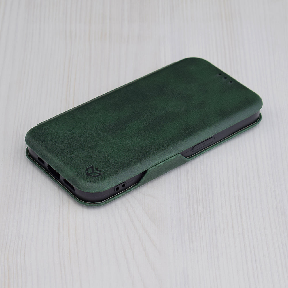 Case for Apple iPhone 15 Pro Max, Techsuit, Safe Wallet Plus, Green