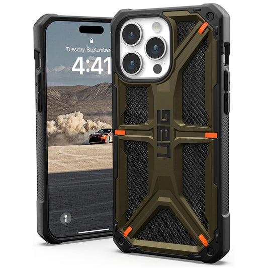 Ovitek za Apple iPhone 15 Pro Max, Urban Armor Gear, Monarch Kevlar, Zelen