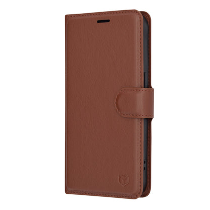 Ovitek za Apple iPhone 15 Pro, Techsuit, usnjeni folio, rjav