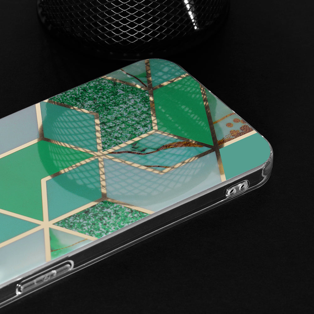 Ovitek za Apple iPhone 15 Pro, Techsuit, Marble, Zelen