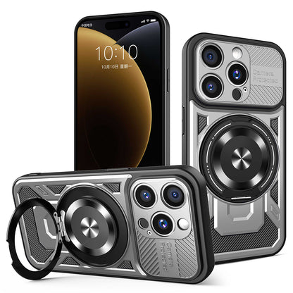Ovitek za Apple iPhone 15 Pro, Techsuit, RuggedCam, Siva
