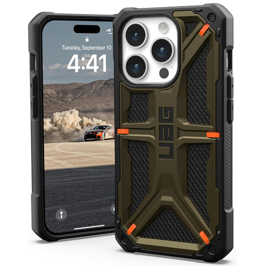 Ovitek za Apple iPhone 15 Pro, Urban Armor Gear, Monarch Kevlar, Zelen
